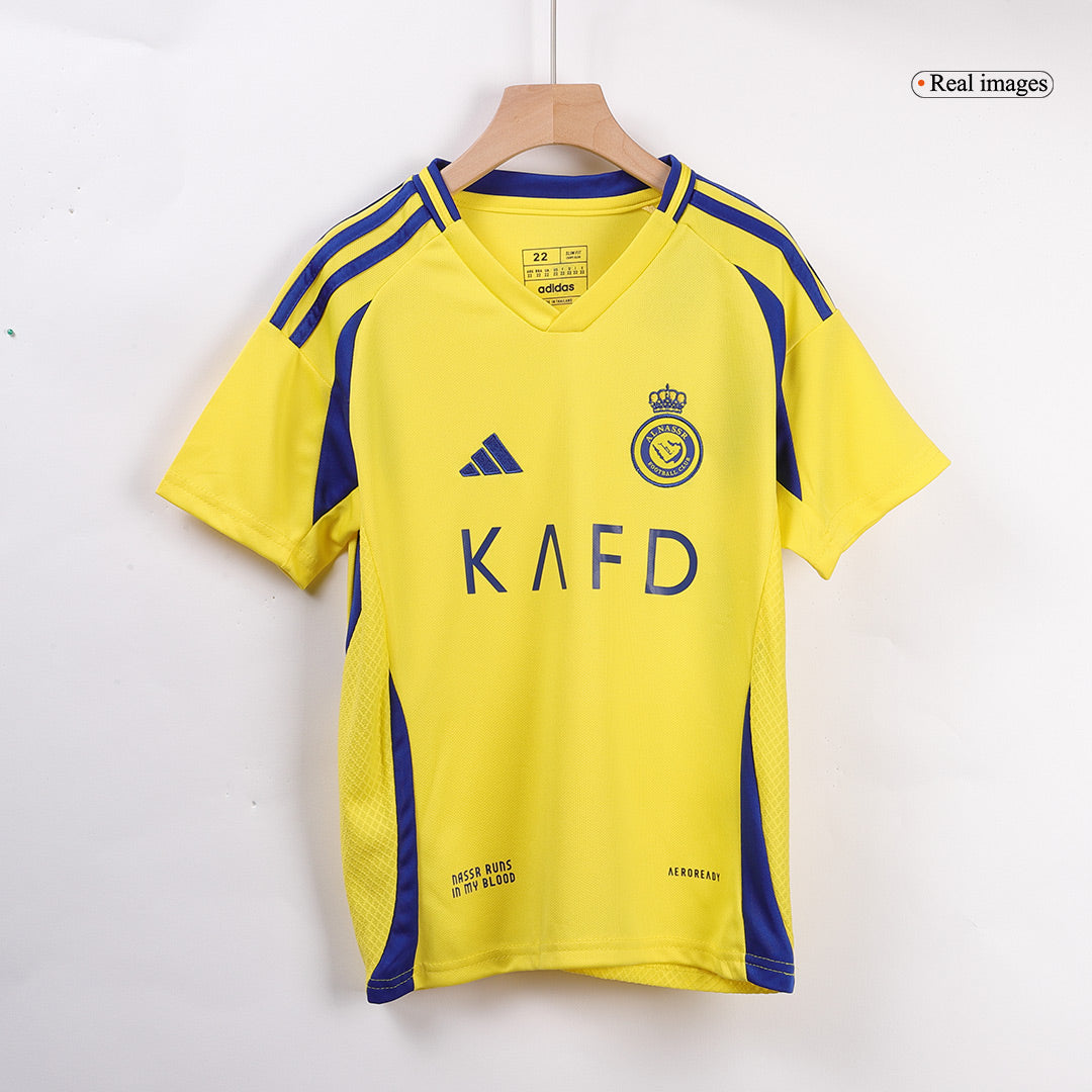 Kid's RONALDO #7 Al Nassr Home  Football Shirt Kit(Jersey+Shorts) 2024/25 - ACL Best Football Kits Shop