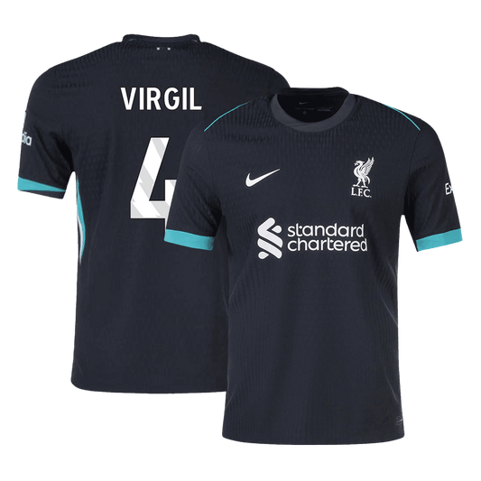 Player Version VIRGIL #4 Liverpool Away  Football Shirt 2024/25 Best Football Kits Shop