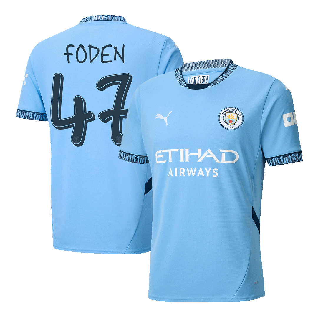FODEN #47 Manchester City Home  Football Shirt 2024/25 - UCL Best Football Kits Shop