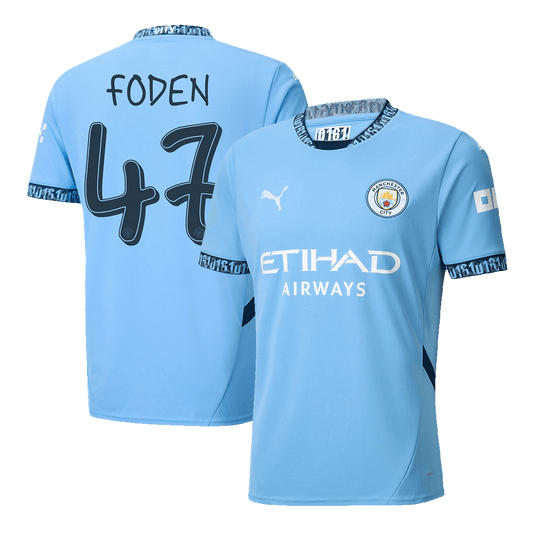 FODEN #47 Manchester City Home  Football Shirt 2024/25 - UCL Best Football Kits Shop