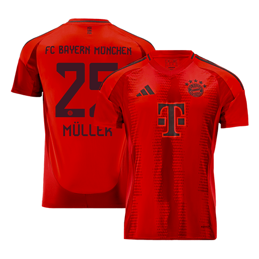 M?LLER #25 Bayern Munich Home  Football Shirt 2024/25 Best Football Kits Shop