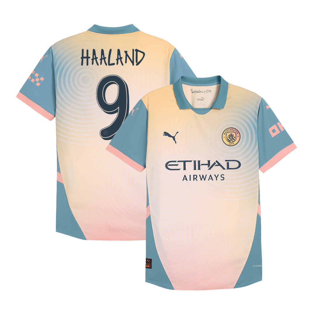 Player Version HAALAND #9 Manchester City Fourth Away  Football Shirt 2024/25- Definitely City (UCL) Best Football Kits Shop
