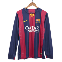 Retro Suárez #9 2014/15 Barcelona Home Long Sleeve  Football Shirt Best Football Kits Shop