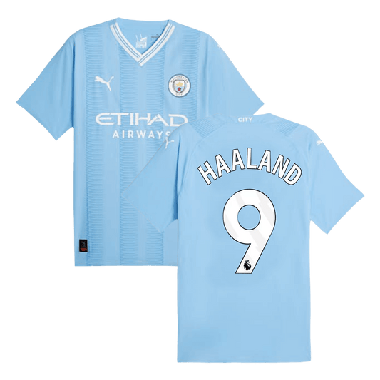 Player Version HAALAND #9 Manchester City Home  Football Shirt 2023/24 Best Football Kits Shop