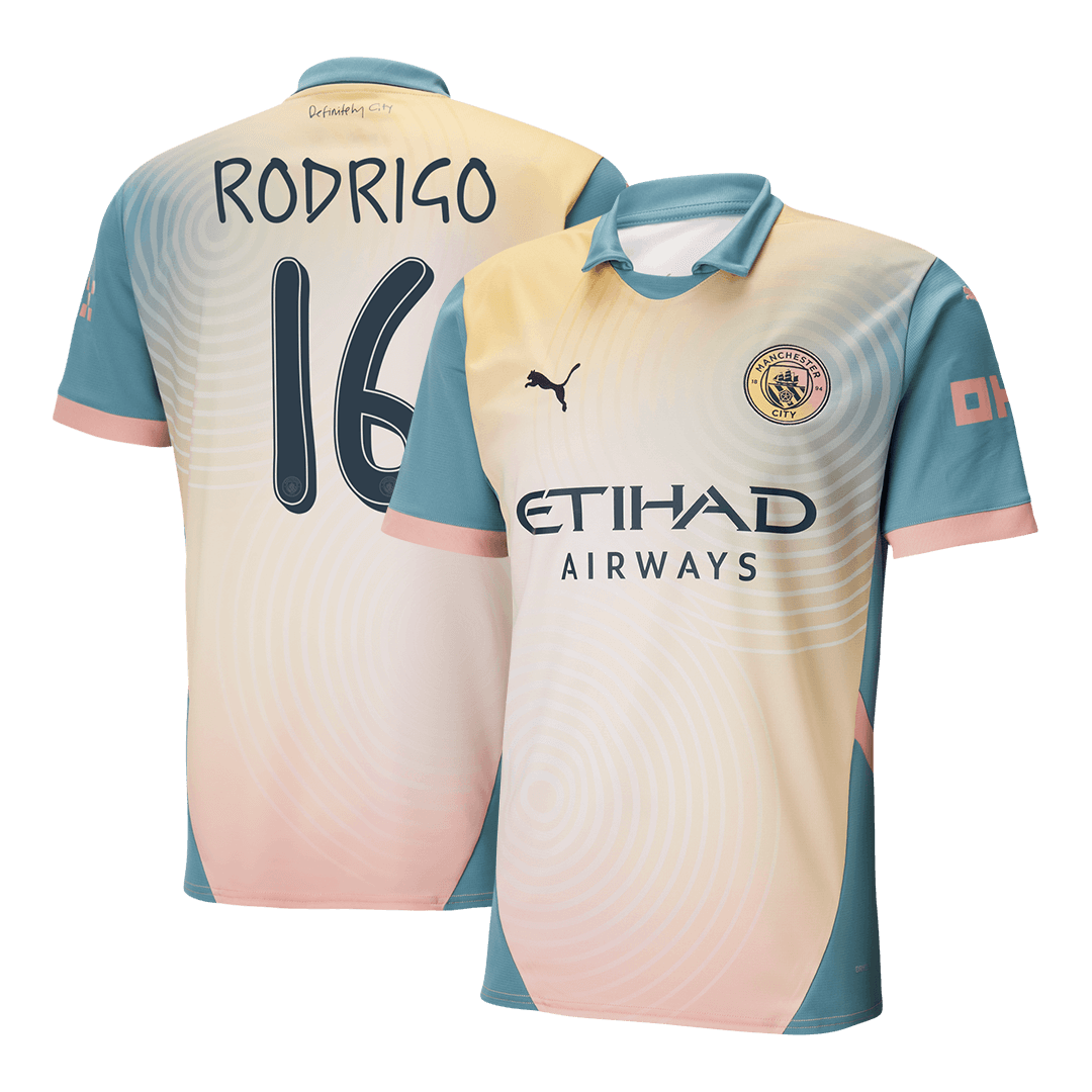 RODRIGO #16 Manchester City Fourth Away  Football Shirt 2024/25 - Definitely City (UCL) Best Football Kits Shop