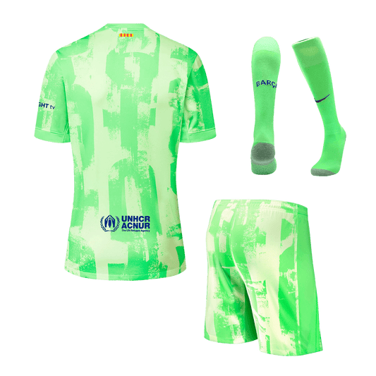 Barcelona Third Away  Football Shirt Kit(Jersey+Shorts+Socks) 2024/25- (Spotify Logo Without Text) Best Football Kits Shop