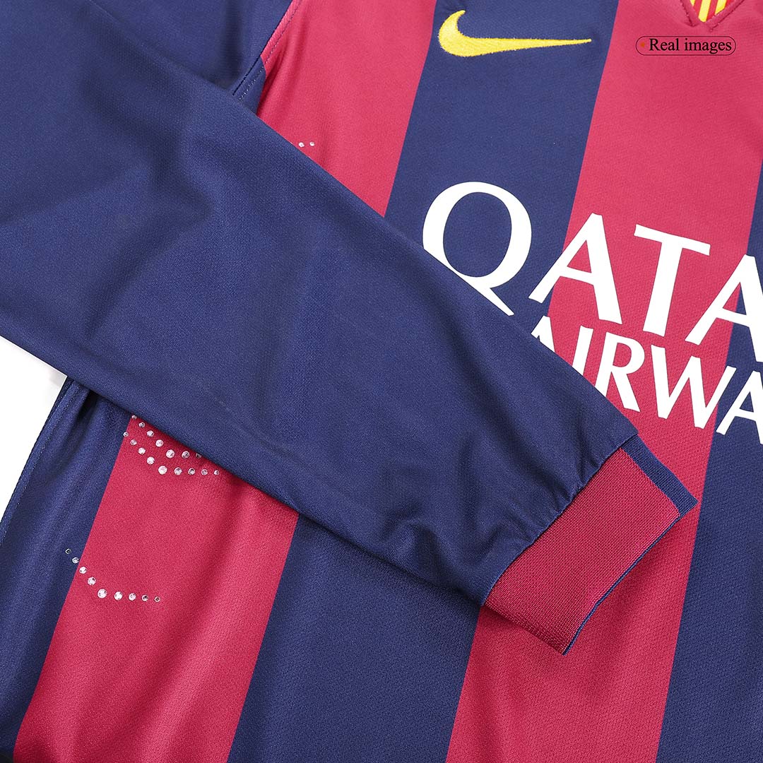 Retro Suárez #9 2014/15 Barcelona Home Long Sleeve  Football Shirt Best Football Kits Shop