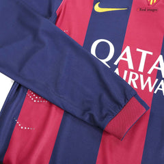 Retro Suárez #9 2014/15 Barcelona Home Long Sleeve  Football Shirt Best Football Kits Shop
