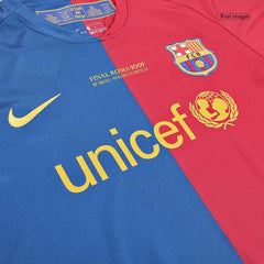 Retro ETO'O #9 2008/09 Barcelona Home Long Sleeve  Football Shirt- UCL Final Best Football Kits Shop