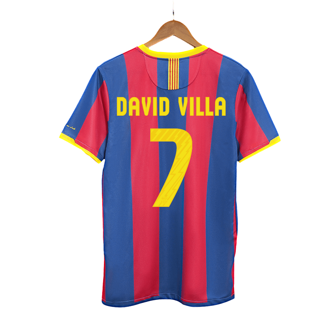 Retro DAVID VILLA #7 2010/11 Barcelona Home  Football Shirt Best Football Kits Shop