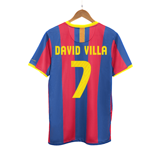 Retro DAVID VILLA #7 2010/11 Barcelona Home  Football Shirt Best Football Kits Shop