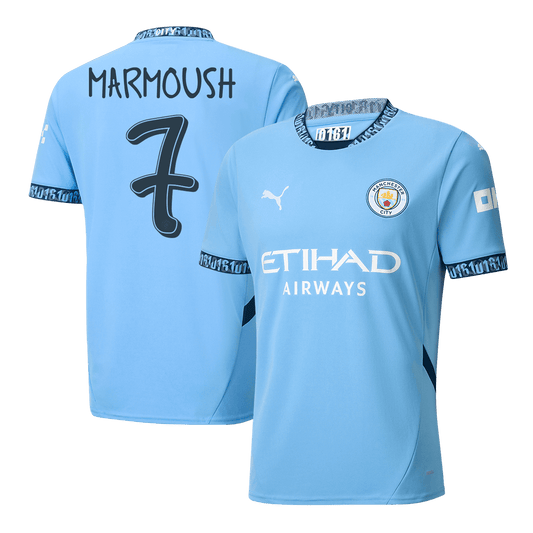 MARMOUSH #7 Manchester City Home  Football Shirt 2024/25 - UCL Best Football Kits Shop