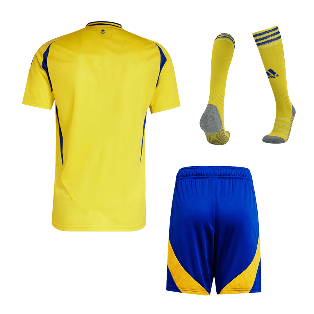 Al Nassr Home  Football Shirt Kit(Jersey+Shorts+Socks) 2024/25 Best Football Kits Shop