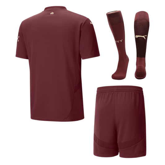 Manchester City Third Away  Football Shirt Kit(Jersey+Shorts+Socks) 2024/25 Best Football Kits Shop