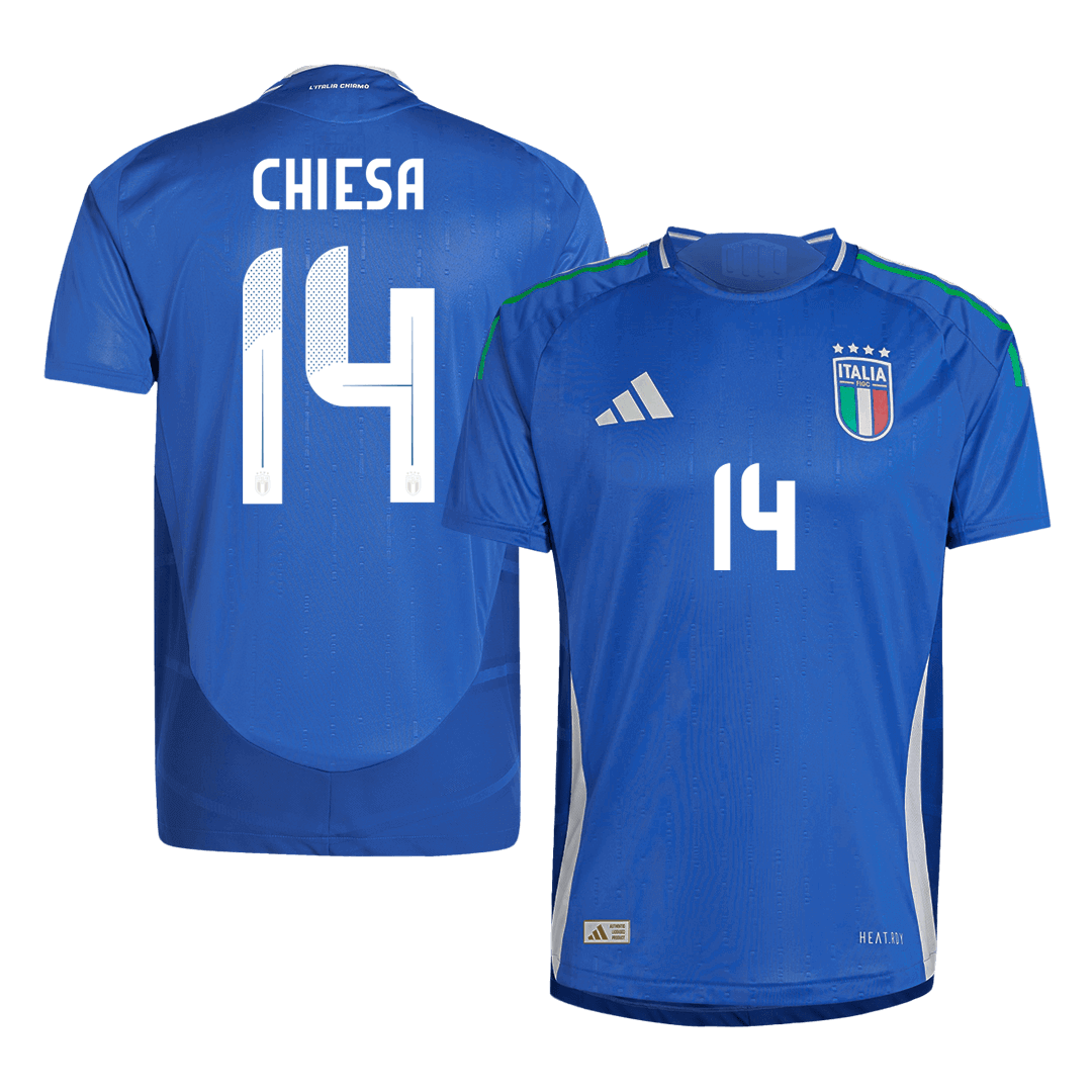 Player Version CHIESA #14 Italy Home  Football Shirt Euro 2024 Best Football Kits Shop