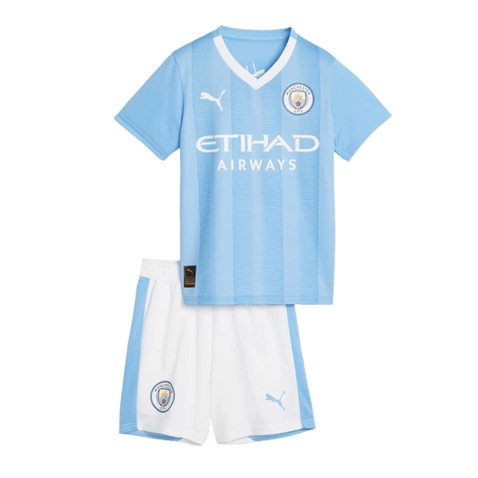 Kid's Manchester City Home  Football Shirt Kit(Jersey+Shorts) 2023/24 Best Football Kits Shop