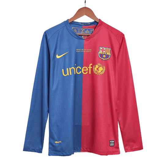 Retro XAVI #6 2008/09 Barcelona Home Long Sleeve  Football Shirt- UCL Final Best Football Kits Shop