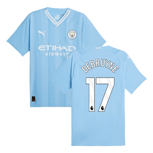 Player Version DE BRUYNE #17 Manchester City Home  Football Shirt 2023/24 Best Football Kits Shop
