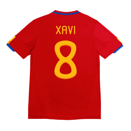 Retro XAVI #8 2010 Spain Home  Football Shirt Best Football Kits Shop