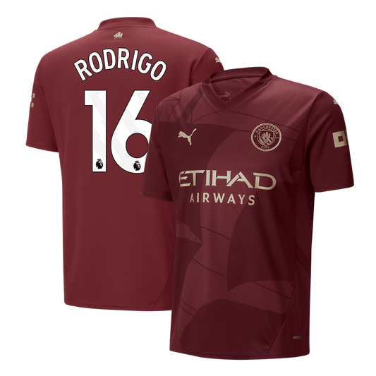 RODRIGO #16 Manchester City Third Away  Football Shirt 2024/25 Best Football Kits Shop