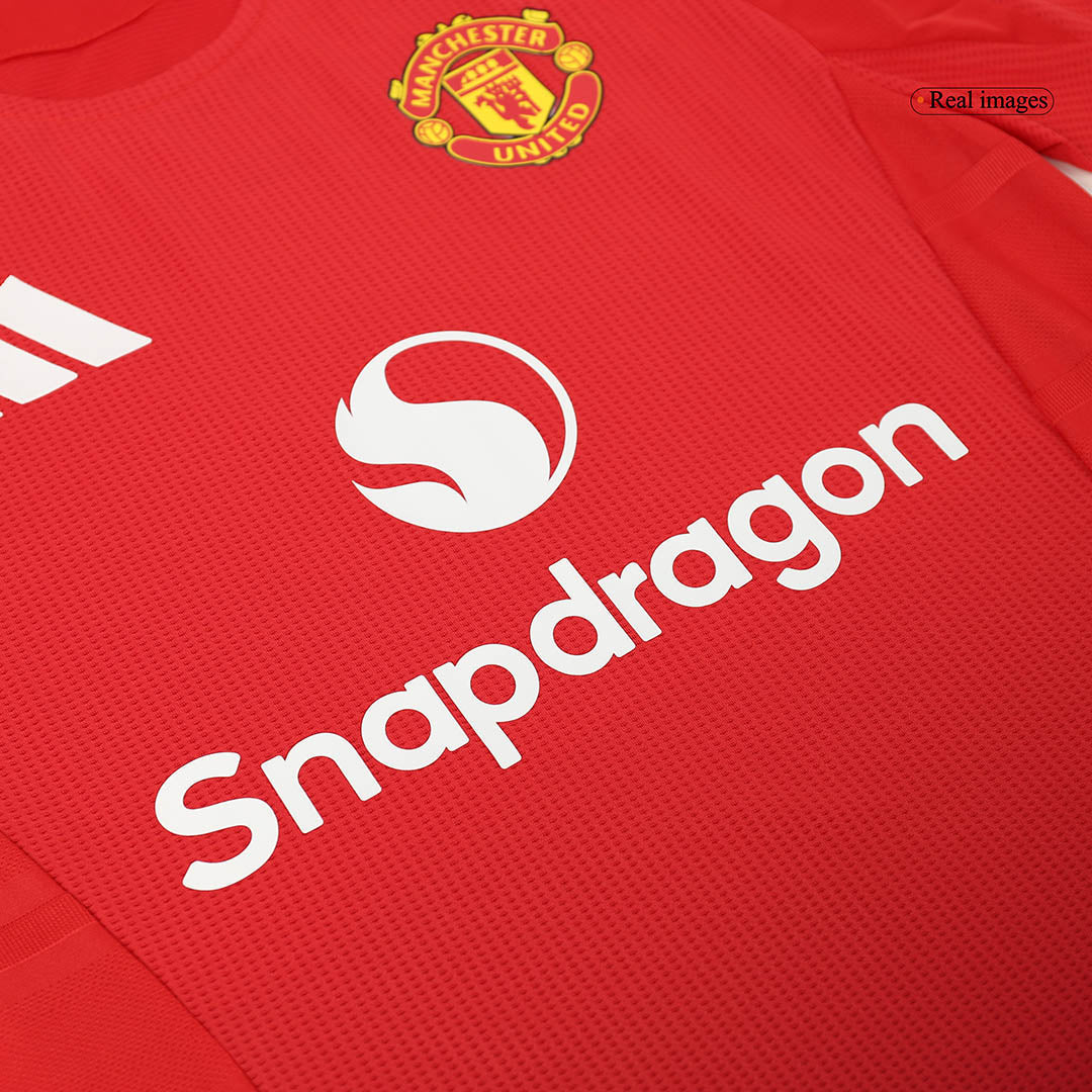 Player Version Manchester United Home  Football Shirt Kit(Jersey+Shorts+Socks) 2024/25 Best Football Kits Shop