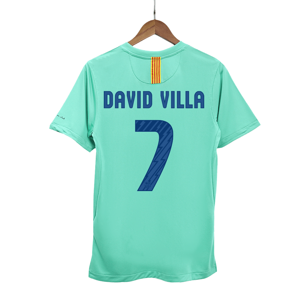 Retro DAVID VILLA #7 2010/11 Barcelona Away  Football Shirt Best Football Kits Shop