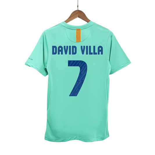 Retro DAVID VILLA #7 2010/11 Barcelona Away  Football Shirt Best Football Kits Shop