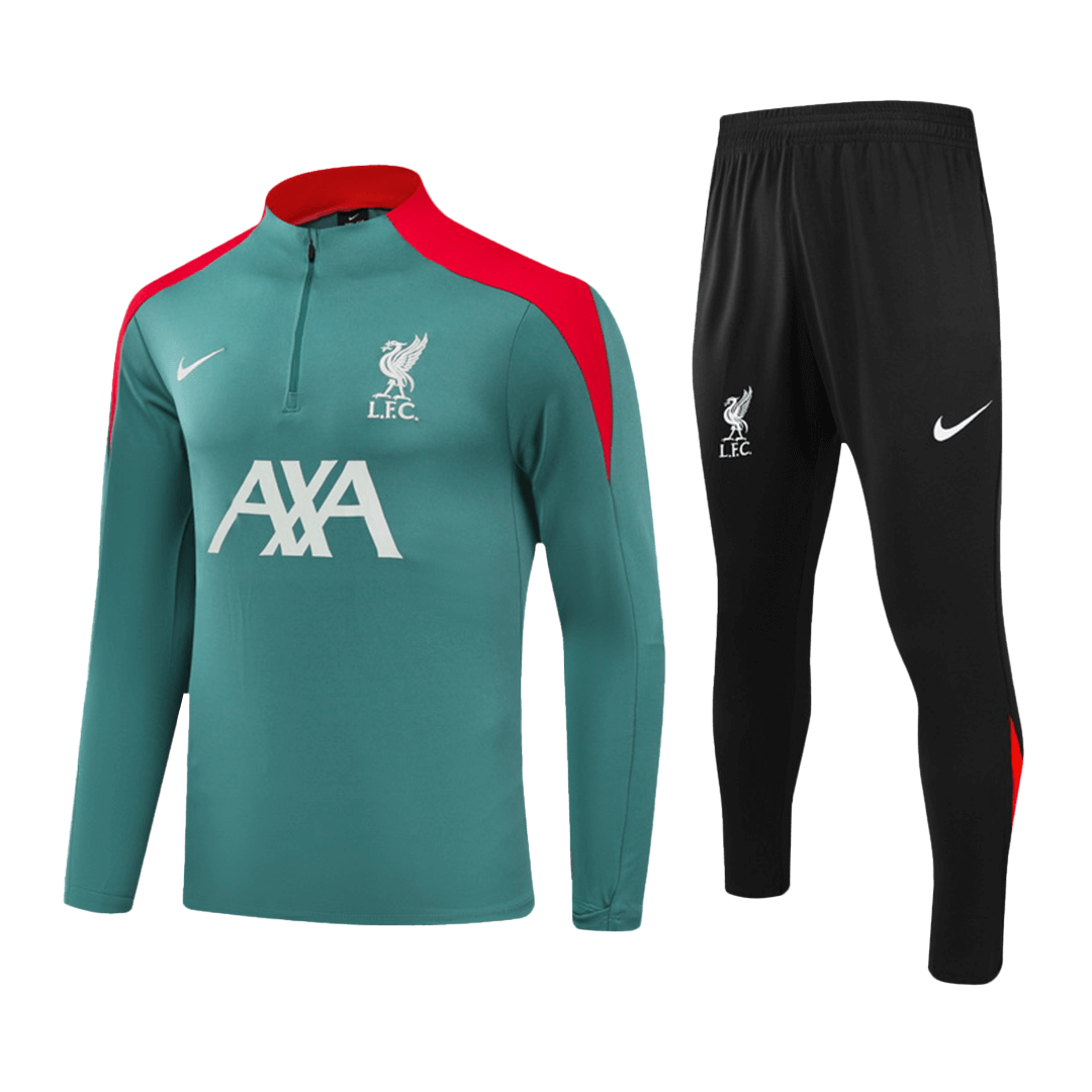 Kid's Liverpool Zipper Sweatshirt Kit(Top+Pants) 2024/25 Best Football Kits Shop