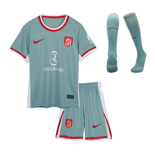 Kid's Atletico Madrid Away  Football Shirt Kit(Jersey+Shorts+Socks) 2024/25 Best Football Kits Shop