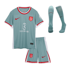 Kid's Atletico Madrid Away  Football Shirt Kit(Jersey+Shorts+Socks) 2024/25 Best Football Kits Shop