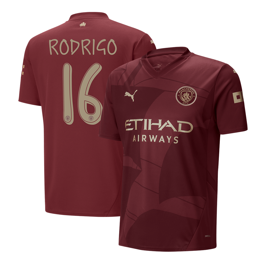 RODRIGO #16 Manchester City Third Away  Football Shirt 2024/25 - UCL Best Football Kits Shop