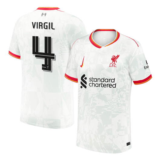 VIRGIL #4 Liverpool Third Away  Football Shirt 2024/25 - UCL Best Football Kits Shop
