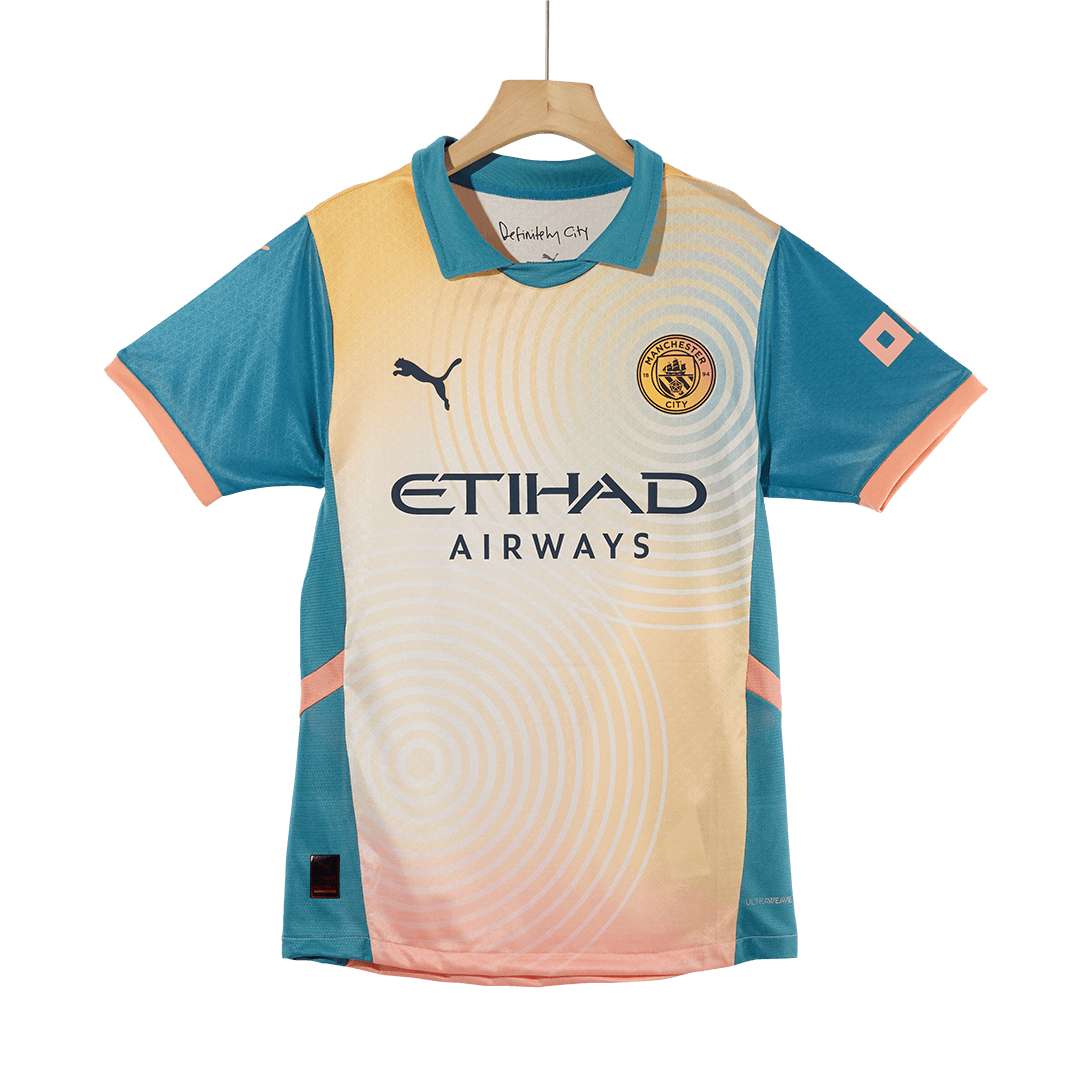 Player Version RODRIGO #16 Manchester City Fourth Away  Football Shirt 2024/25- Definitely City (UCL) Best Football Kits Shop