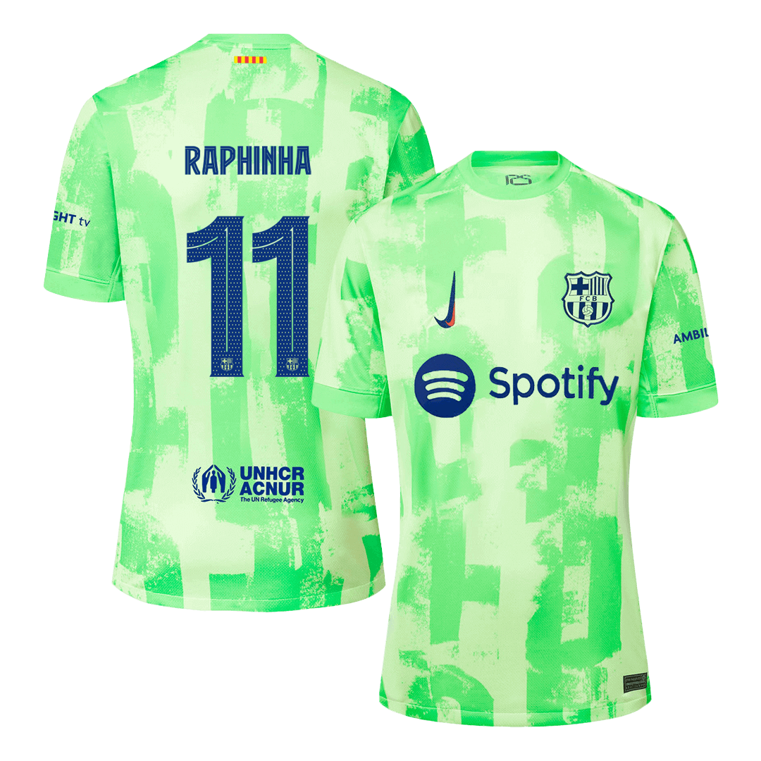 RAPHINHA #11 Barcelona Third Away  Football Shirt 2024/25 - UCL Best Football Kits Shop