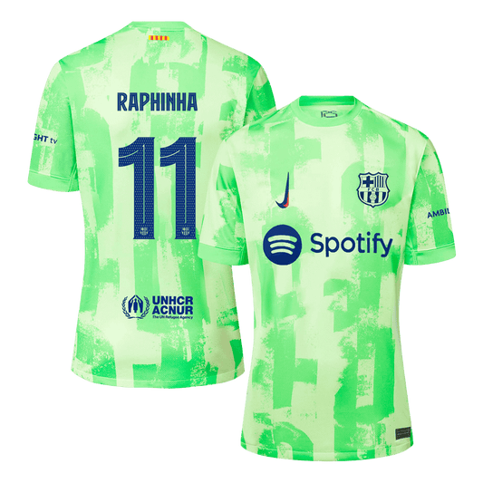RAPHINHA #11 Barcelona Third Away  Football Shirt 2024/25 - UCL Best Football Kits Shop