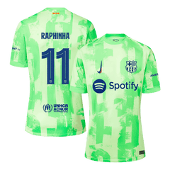 RAPHINHA #11 Barcelona Third Away  Football Shirt 2024/25 - UCL Best Football Kits Shop