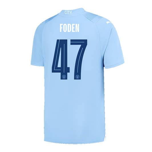 FODEN #47 Manchester City Home  Football Shirt 2023/24 - UCL Best Football Kits Shop