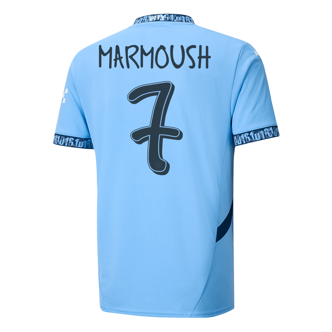 MARMOUSH #7 Manchester City Home  Football Shirt 2024/25 - UCL Best Football Kits Shop