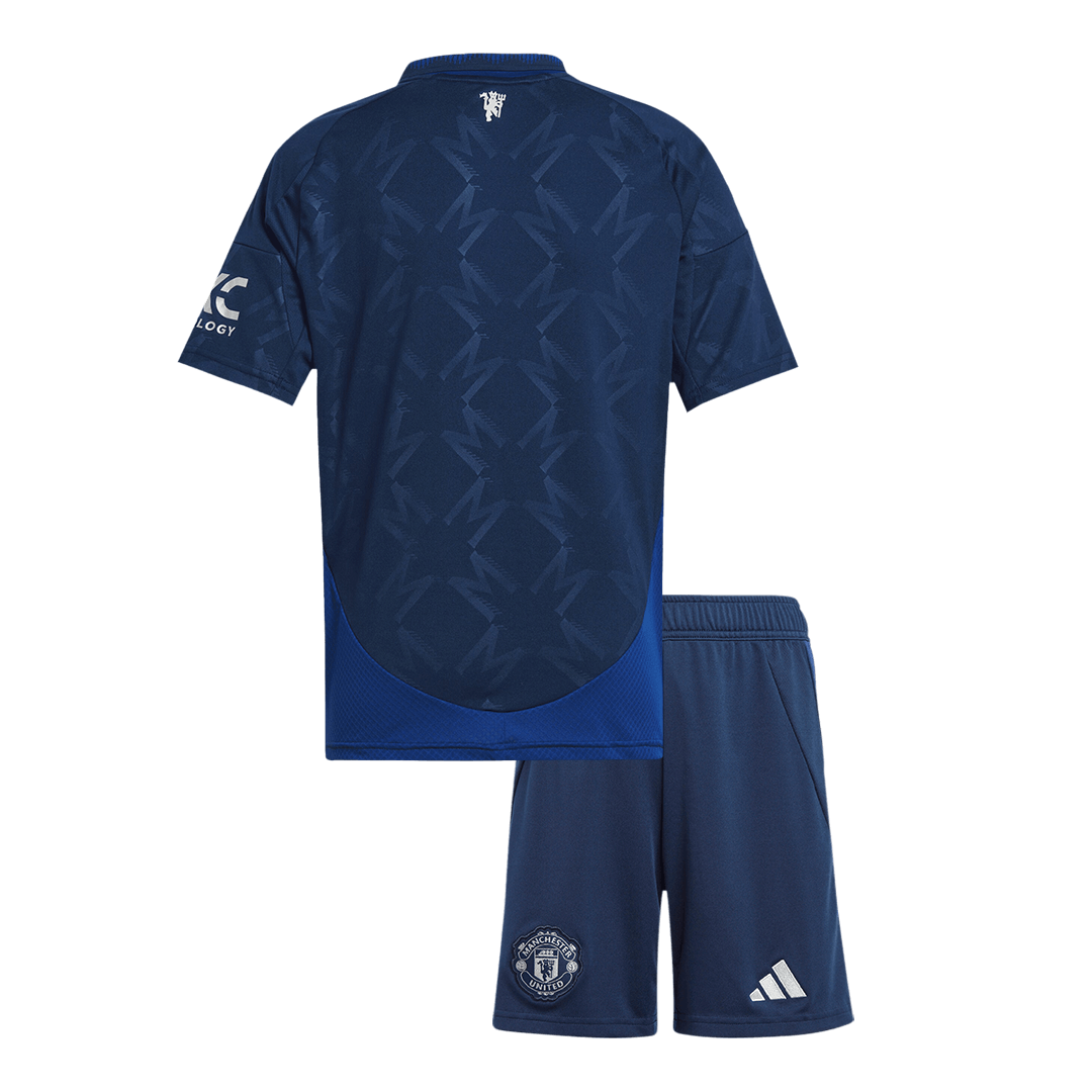 Kid's Manchester United Away  Football Shirt Kit(Jersey+Shorts) 2024/25 Best Football Kits Shop