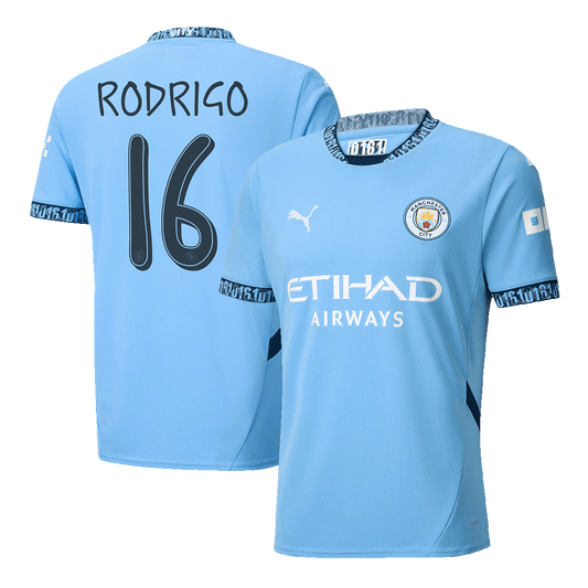 RODRIGO #16 Manchester City Home  Football Shirt 2024/25 - UCL Best Football Kits Shop