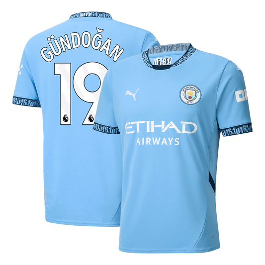 G?NDO?AN #19 Manchester City Home  Football Shirt 2024/25 Best Football Kits Shop