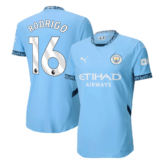 Player Version RODRIGO #16 Manchester City Home  Football Shirt 2024/25 Best Football Kits Shop