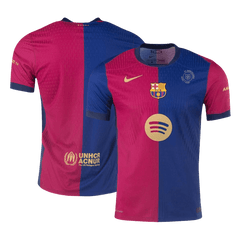 Player Version Barcelona Home  Football Shirt 2024/25 - 125th Anniversary(Spotify Logo Without Text) Best Football Kits Shop