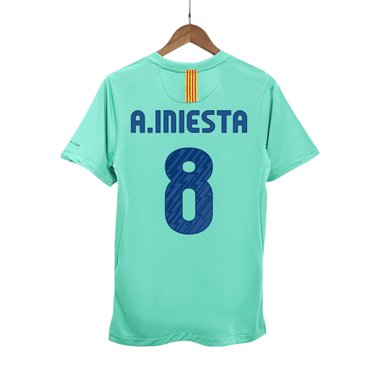 Retro A.INIESTA #8 2010/11 Barcelona Away  Football Shirt Best Football Kits Shop