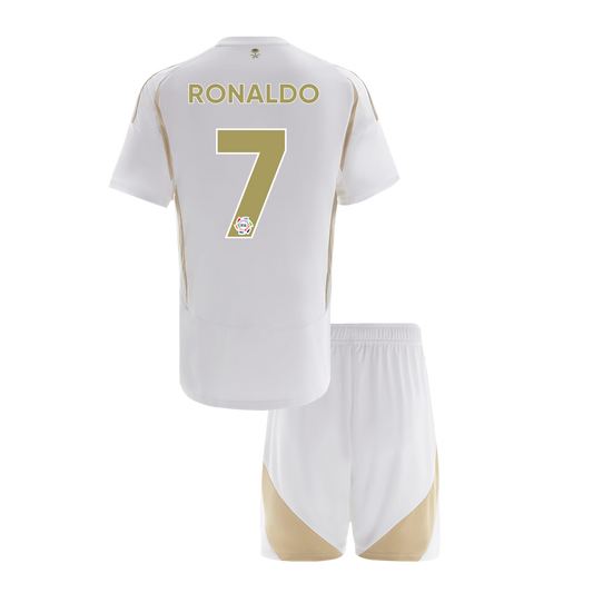 Kid's RONALDO #7 Al Nassr Third Away  Football Shirt Kit(Jersey+Shorts) 2024/25 Best Football Kits Shop