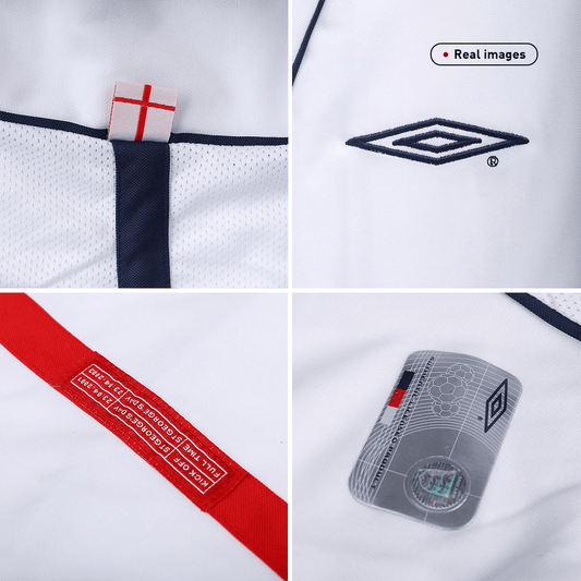 Retro BECKHAM #7 2002 England Home  Football Shirt Best Football Kits Shop