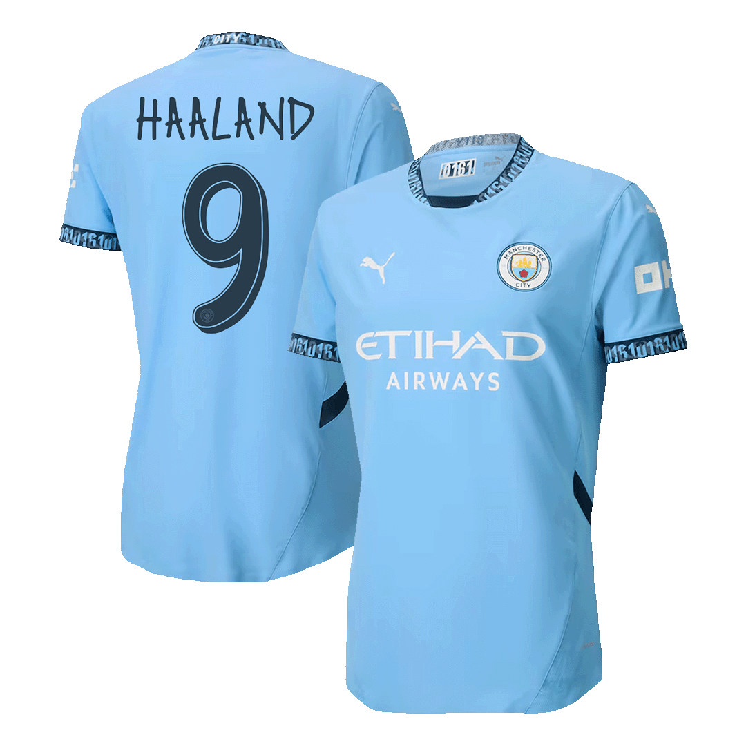 Player Version HAALAND #9 Manchester City Home  Football Shirt 2024/25 - UCL Best Football Kits Shop