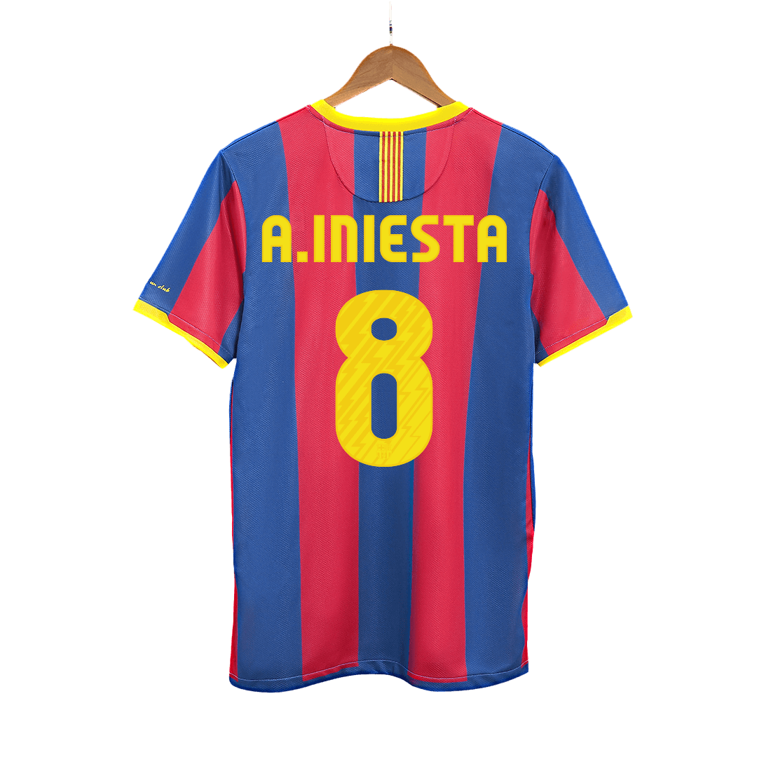Retro A.INIESTA #8 2010/11 Barcelona Home  Football Shirt Best Football Kits Shop