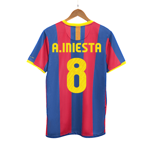 Retro A.INIESTA #8 2010/11 Barcelona Home  Football Shirt Best Football Kits Shop