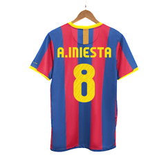 Retro A.INIESTA #8 2010/11 Barcelona Home  Football Shirt Best Football Kits Shop